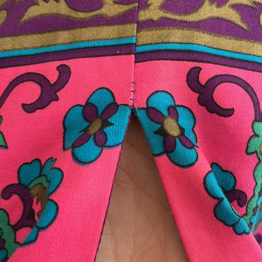 Vintage Alex Colman California 60s Psychedelic Maxi Skirt Pink Teal Purple - Picture 11 of 12